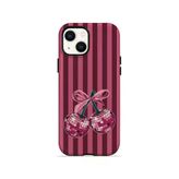 İphone 15 Plus Vorian Magsafe Çift Katmanlı Disco Cherry Stripe Kılıf