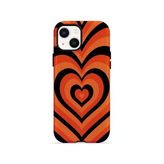 İphone 15 Plus Vorian Magsafe Çift Katmanlı Retro Heart Wave Kılıf