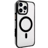 İphone 15 Pro Gleam Pc Sert Magsafe Kılıf - Şeffaf-Siyah
