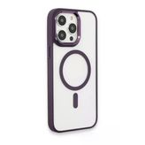 İphone 15 Pro Max Kılıf Room Magneticsafe Silikon - Derin Mor