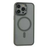 İphone 15 Pro Max Kılıf Room Magneticsafe Silikon - Gri