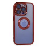 İphone 15 Pro Max Kılıf Slot Silikon - Kırmızı