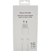 İphone 15 Pro Max Type-C 25W Güç Adaptörü İle Type-C Şarj Kablosu Paketi
