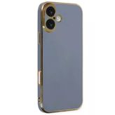 İphone 16 Kılıf Volet Silikon - Mavi