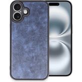 İphone 16 Plus Kılıf Aras Deri Kapak - Lacivert