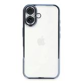 İphone 16 Plus Kılıf Lensli Silikon - Açık Mavi