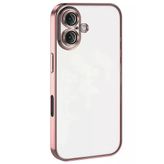 İphone 16 Plus Kılıf Lensli Silikon - Pembe