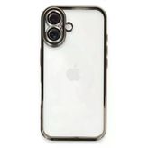 İphone 16 Plus Kılıf Lensli Silikon - Titanyum Gri