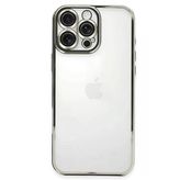 İphone 16 Pro Kılıf Lensli Silikon - Gümüş
