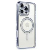 İphone 16 Pro Max Kılıf Joke Simli Magneticsafe Kılıf - Mavi