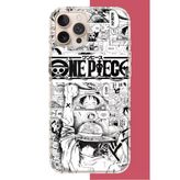 İphone 16 Pro Uyumlu Onepiece Kolaj Baskılı Silikon Kılıf