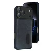 İphone 17 Pro Sara Kartvizitli Deri Kılıf - Siyah