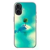 iphone 17 Uyumlu Adada Palmiye Baskılı Silikon Kılıf