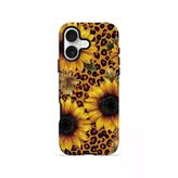 İphone 17 Vorian Çift Katmanlı Ay Çiçekli Leopar Kılıf