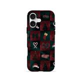 İphone 17 Vorian Çift Katmanlı Holiday Night Squares Kılıf