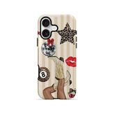 İphone 17 Vorian Çift Katmanlı Retro Leopar Kolaj Kılıf