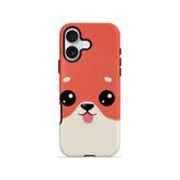 İphone 17 Vorian Çift Katmanlı Şeftali Köpekli Kılıf