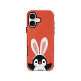 İphone 17 Vorian Çift Katmanlı Tavşan Penguenli Kılıf