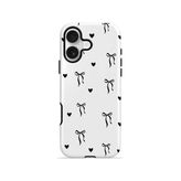 İphone 17 Vorian Çift Katmanlı Tiny Bows Hearts Kılıf