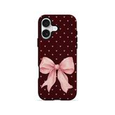 İphone 17 Vorian Magsafe Çift Katmanlı Blush Heart Bow Kılıf