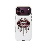 İphone 18 Pro Max Vorian Çift Katmanlı Damlayan Leopar Dudak Kılıf