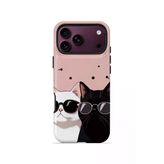 İphone 18 Pro Max Vorian Çift Katmanlı Havalı Kedili Kılıf
