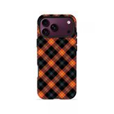 İphone 18 Pro Max Vorian Çift Katmanlı Pumpkin Plaid Kılıf