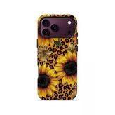 İphone 18 Pro Vorian Çift Katmanlı Ay Çiçekli Leopar Kılıf