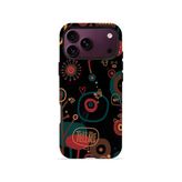 İphone 18 Pro Vorian Çift Katmanlı Halloween Doodle Mix Kılıf