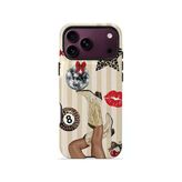 İphone 18 Pro Vorian Çift Katmanlı Retro Leopar Kolaj Kılıf