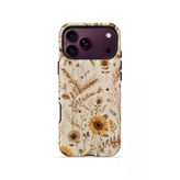 İphone 18 Pro Vorian Çift Katmanlı Sepya Kır Çiçeği Kılıf