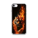 iPhone 6S Uyumlu Şeffaf Kılıf Kaplan Tasarımlı