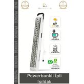 #İpliışıldak Şarjlı Kamp Led Aydınlatma Taşınabilir Güç Kaynağı Acil Durum Powebankli İpli Işıldak