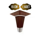 İrem Kahverengi Krom 15Cm Plastik Ayak Mobilya Masa Ve Dolap Ayağı(Kahverengi Krom)(15Cm) Kahverengi 15Cm 15Cm - 1 Adet