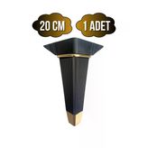 Irem Siyah Altın 20Cm Plastik Ayak Mobilya Masa Ve Dolap Ayağı(20Cm)(Siyah - Altın) Siyah 20Cm 20Cm - 1 Adet