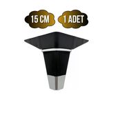 İrem Siyah Krom 15Cm Plastik Ayak Mobilya Masa Ve Dolap Ayağı(Siyah Krom)(15Cm) Siyah 15Cm 15Cm - 1 Adet