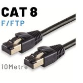 Irenis 10 Metre Cat8 Kablo F/Ftp Lszh Ethernet Network Lan Ağ Kablosu Siyah