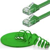 IRENIS CAT6 Yassı Ethernet (Network, LAN) Kablosu, Yeşil, 10 metre