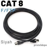 IRENIS Irenis 10 Metre Cat8 Kablo F/ftp Lszh Ethernet Network Lan Ağ Kablosu Siyah