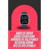 Irmak 49mm Akıllı Saat Amoled Ekranlı Kadın Erkek Kol Saati Plastik Kordon HS0869484659