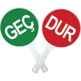İş Koruma Dur-Geç Levhası El Tipi Yüksek Performans Reflektörlü
