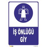 İş Önlüğü Giy Levhası - Sticker - 70X100 cm - Tekli