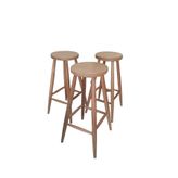 Isahome Ham Ahşap Bar Taburesi 28*70 3 Adet