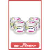 ISANA Sodyum Bikarbonatlı Deodorant Krem 50 ml X4 Adet