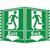 İsg Tabelam 25x35cm/Dekota/Exit Aşağı Ok