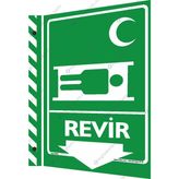 İsg Tabelam 25x35cm/Fosforlu Kompozit/ Revir Aşağı Ok
