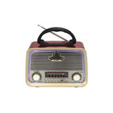 Işıklı Şarjlı Nostaljik Radyo Usb/Sd/Mp3/Bluetooth