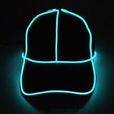 Işıklı Snapback Şapka, LED Snapback Şapka LED Beyzbol Şapkası Erkek ve Kız Çocukları için LED Parti Şapkası (Açık Mavi)