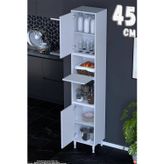 Işıl 45 cm Kapaklı Orta Bölmeli Çok Amaçlı Mutfak Kiler Dolabı Banyo Düzenleyici 45x213x32 cm Beyaz