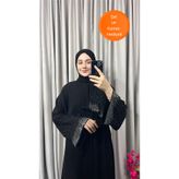 Işıltı Ferace Yıldız Abaya